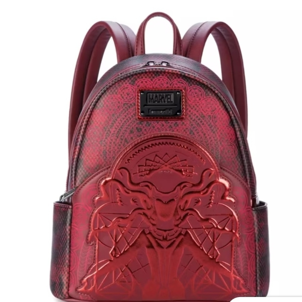 Marvel Red Embossed Demon Mini Backpack